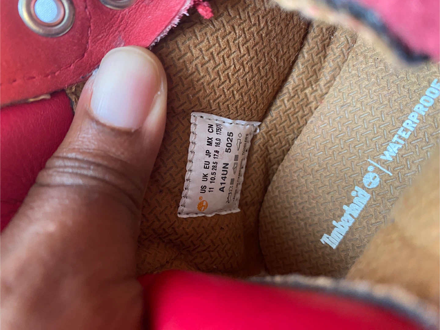 Timberland Red Toddler Boots - Size 11US - photo 4