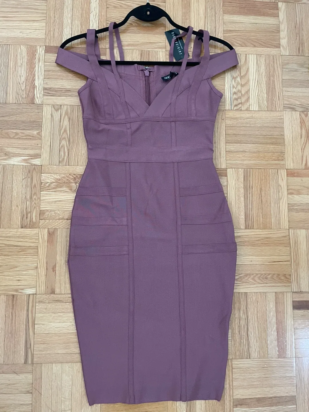 Fashion Nova Purple Bandage Dress, Size S thumbnail