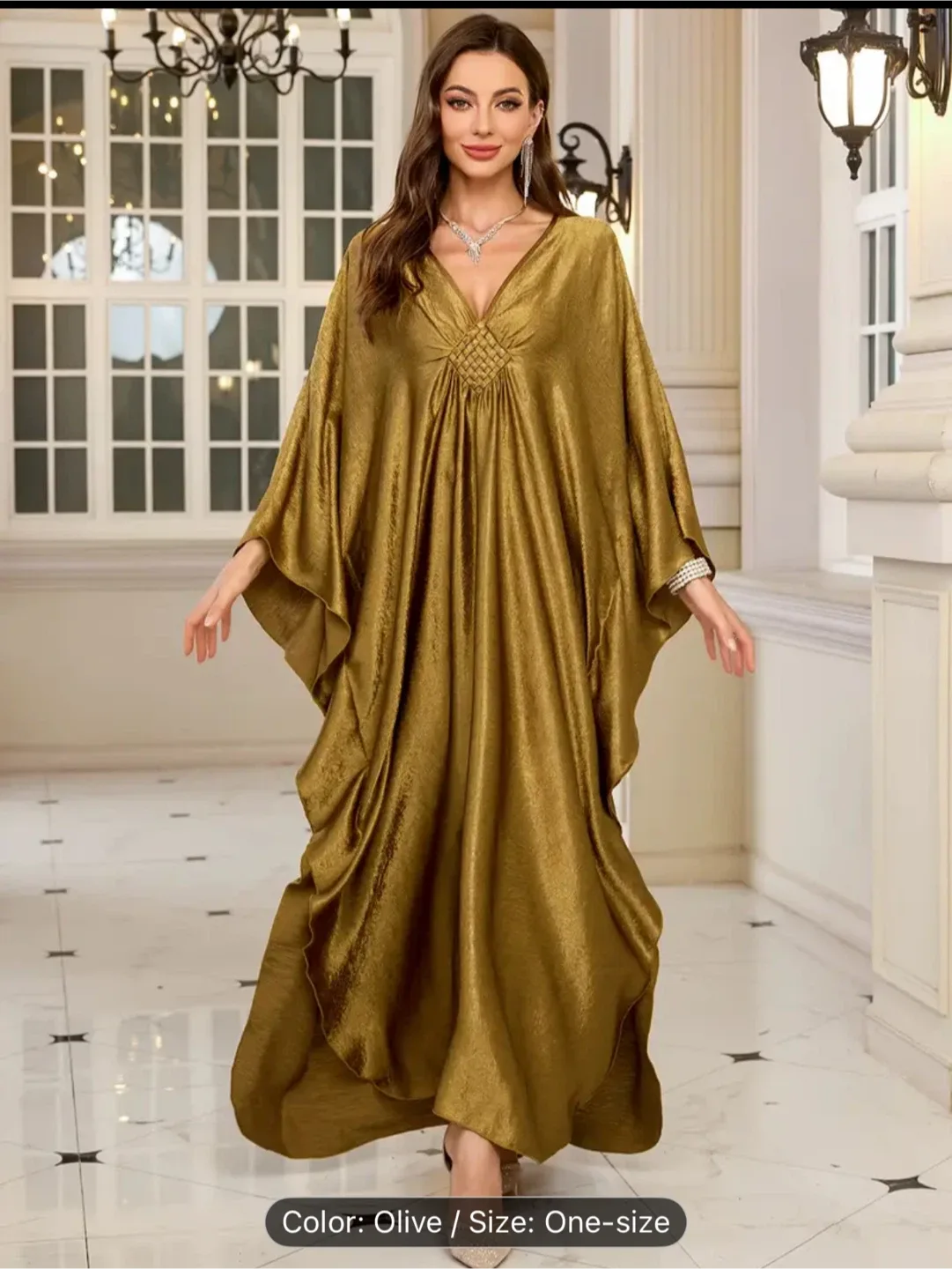 Olive One-Size Dress image indicator(3)