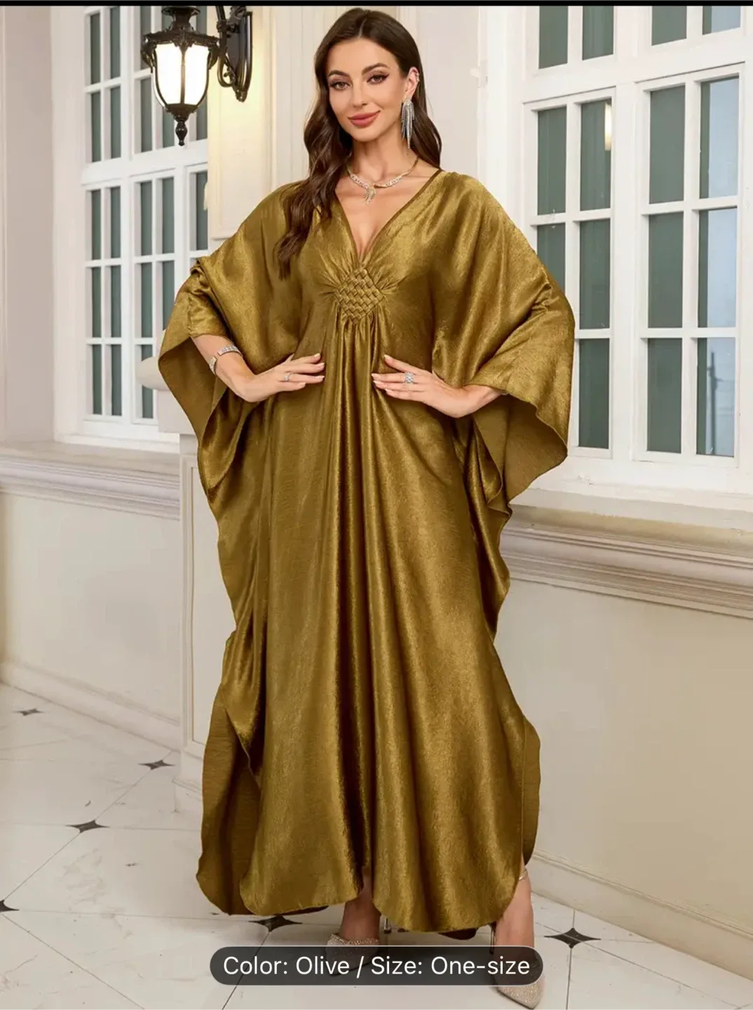 Olive One-Size Dress image indicator(2)