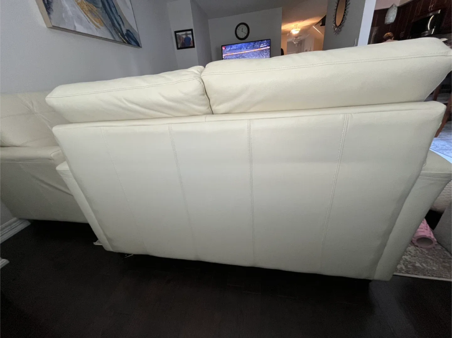 Cream Leather Sofa Set image indicator(10)