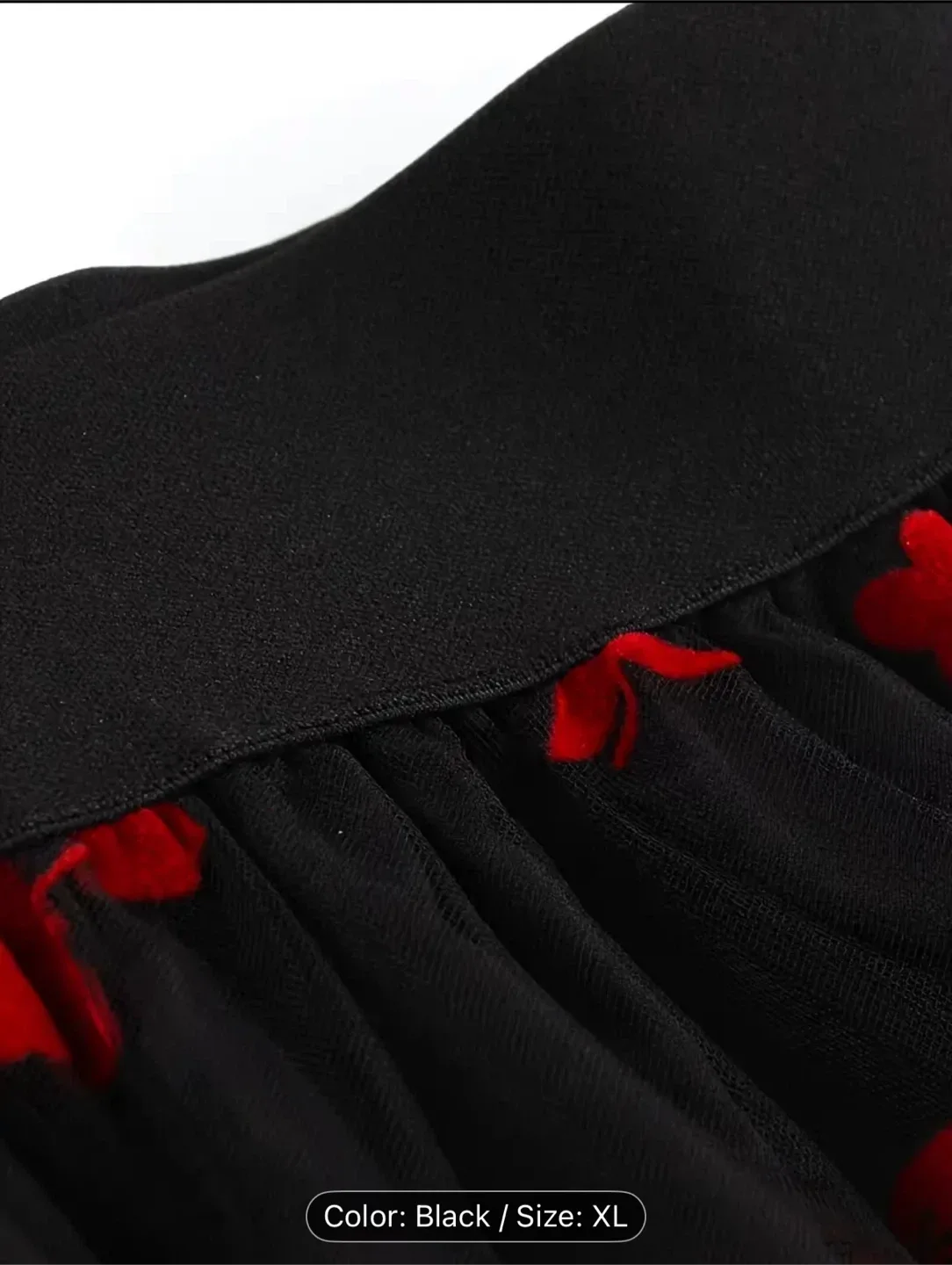 Black & Red Floral Skirt - Size XL image indicator(3)