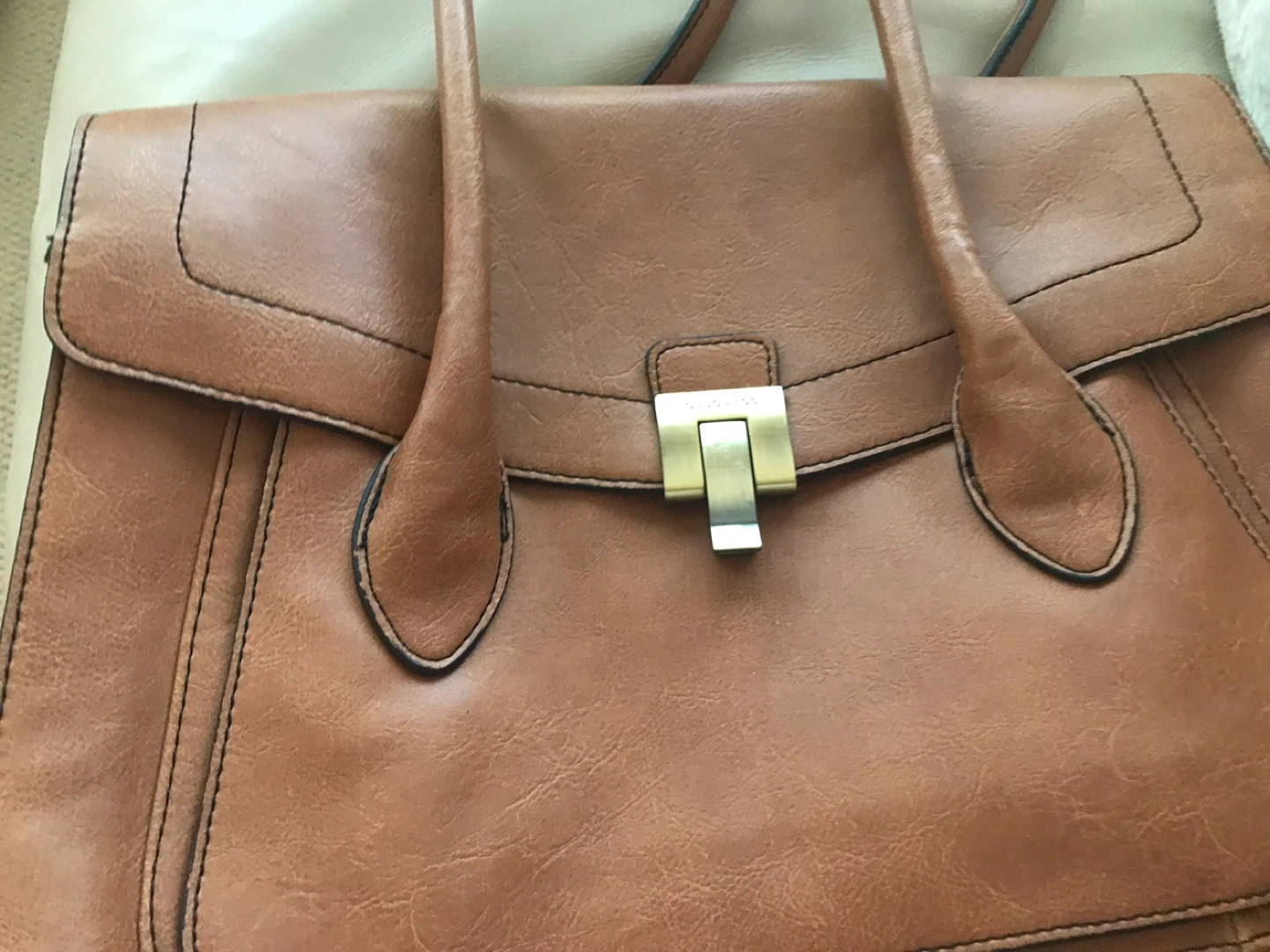 Camel brown Leather  Bag - photo 2