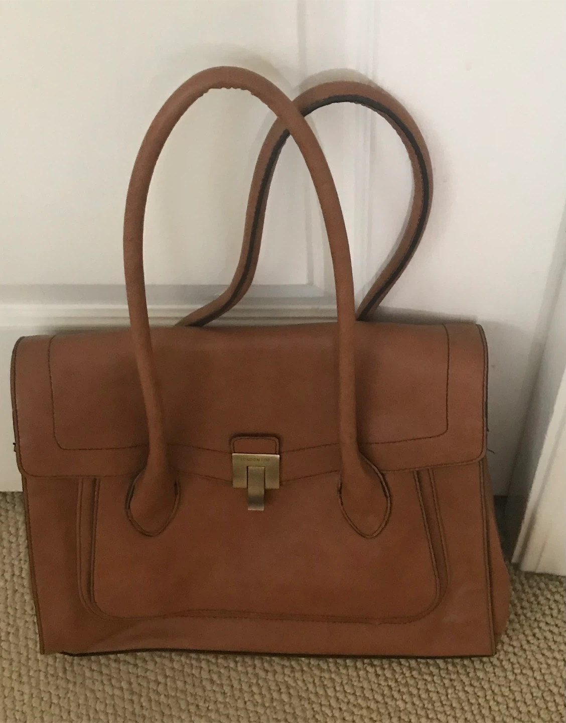 Camel brown Leather  Bag