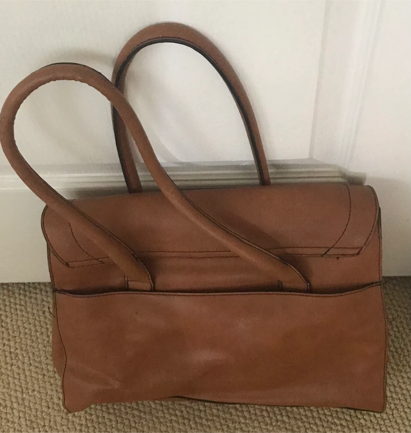 Camel brown Leather  Bag - photo 3