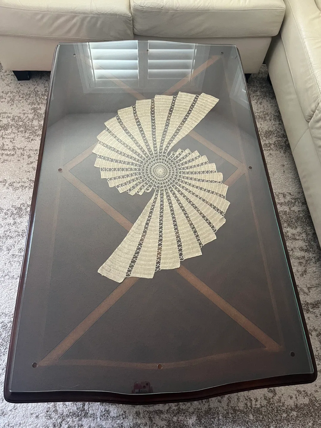 Glass Top Coffee Table - Dark Wood image indicator(4)