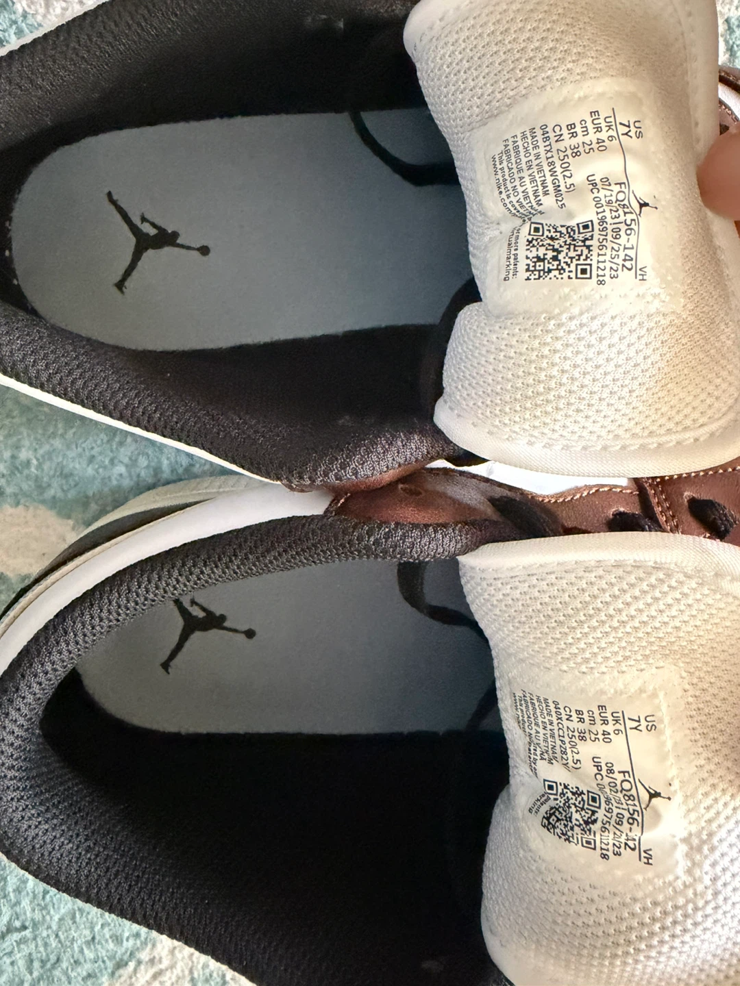 Jordan 1 Low SE True Blue Brown White Size 7Y - photo 4