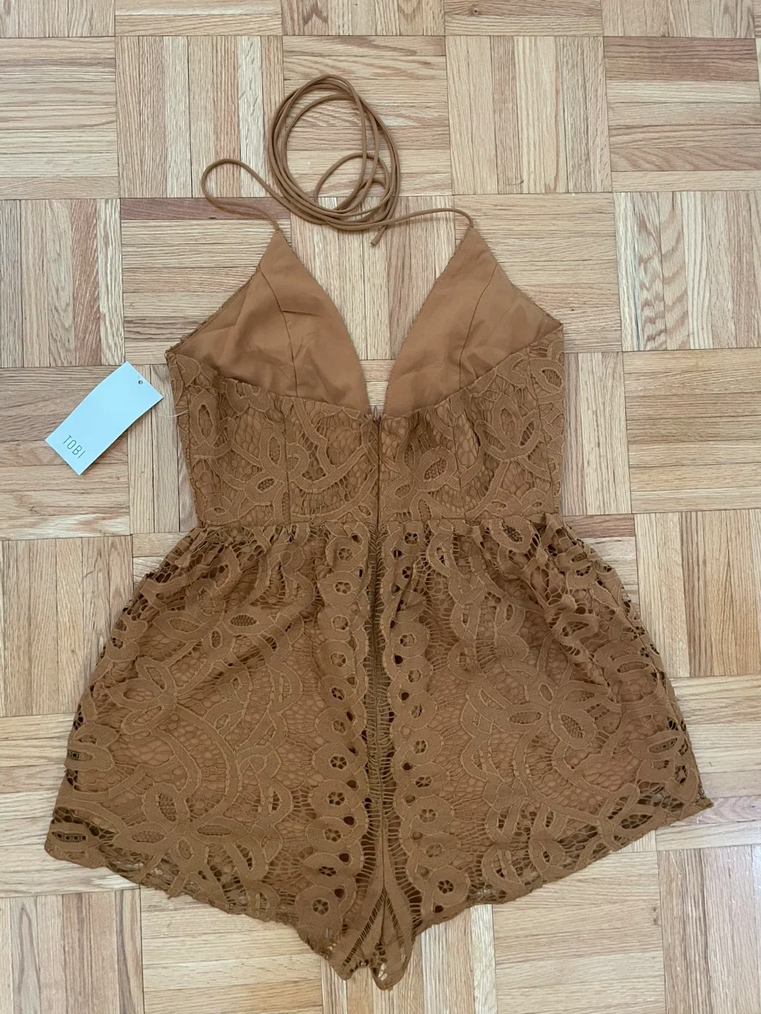 Tobi Copper Lace Romper image indicator(2)