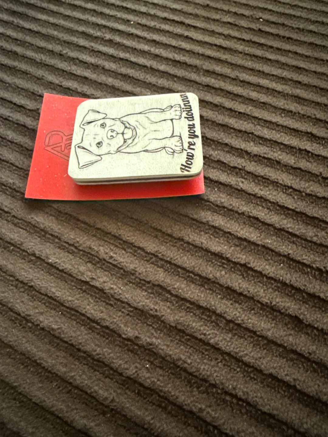 Handmade wooden dog magnet image indicator(2)