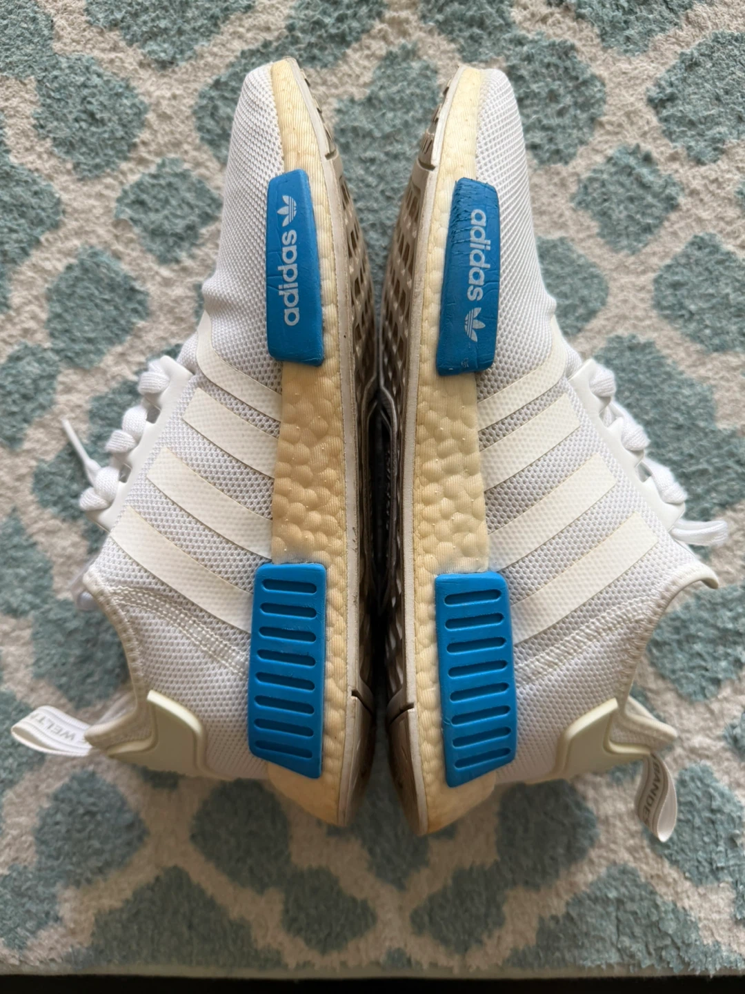 Adidas NMD R1 White/Blue Size 7 - photo 3