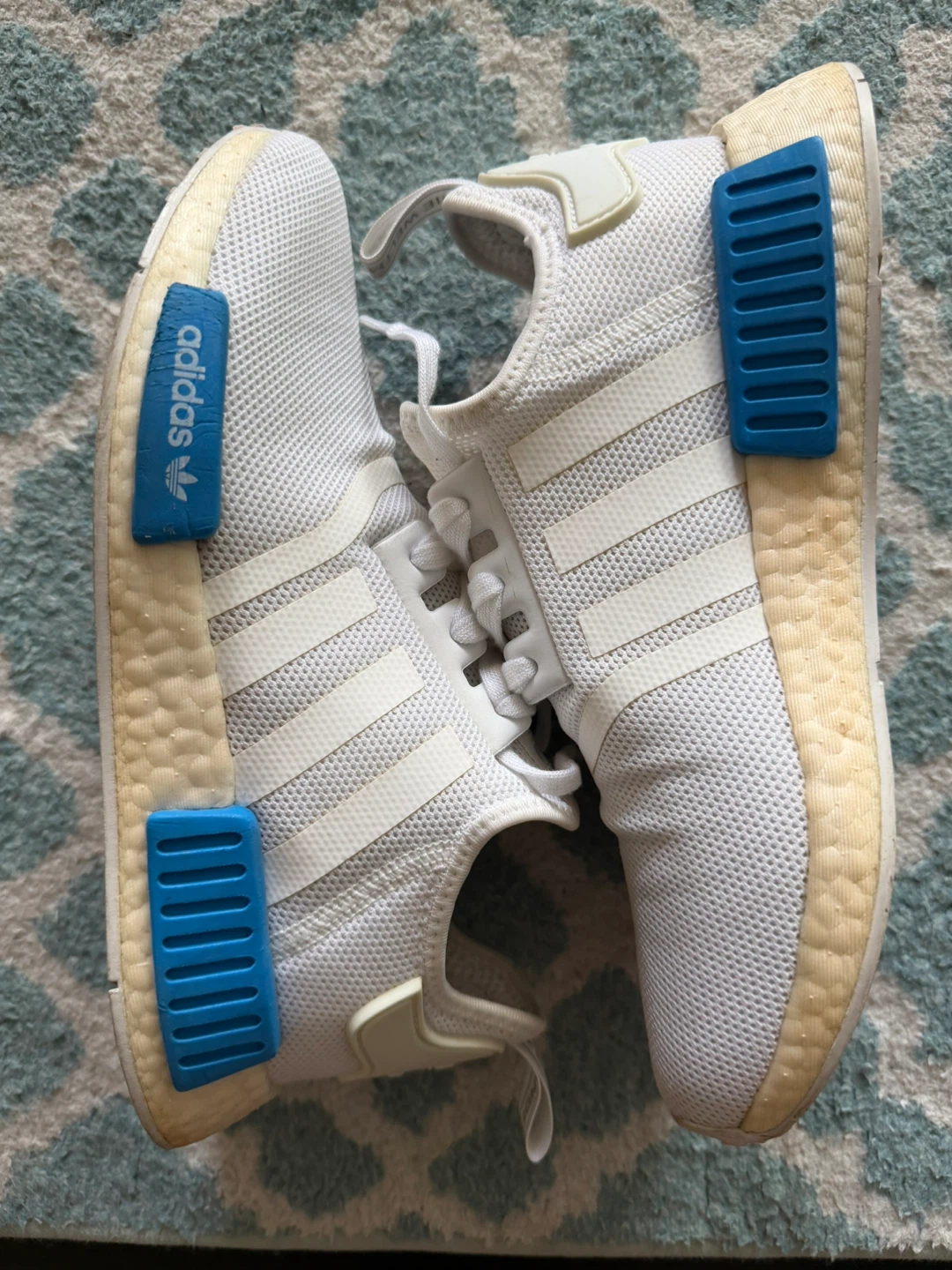 Adidas NMD R1 White/Blue Size 7