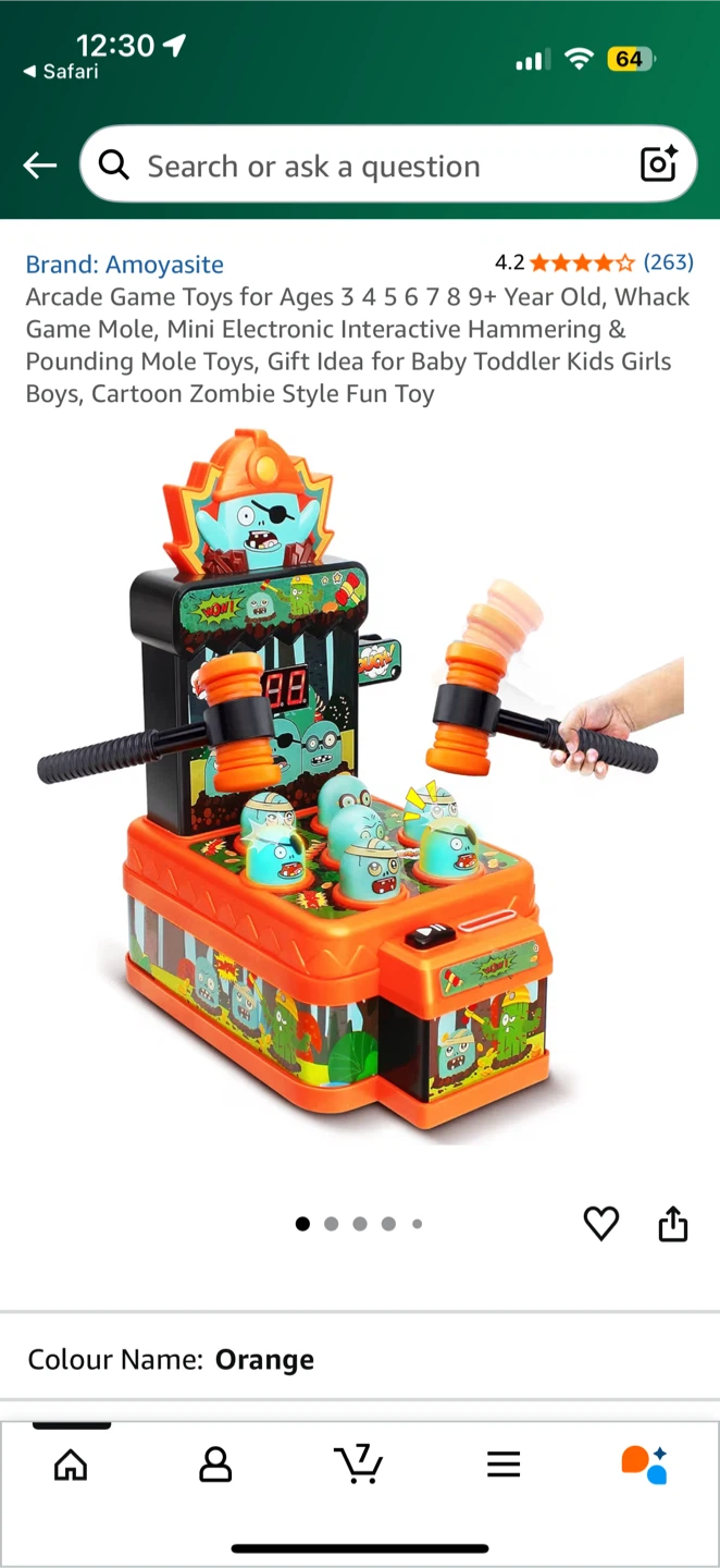 Mini Arcade Game Toy Kids Toddlers Whack Hammering Pounding Mole - photo 3
