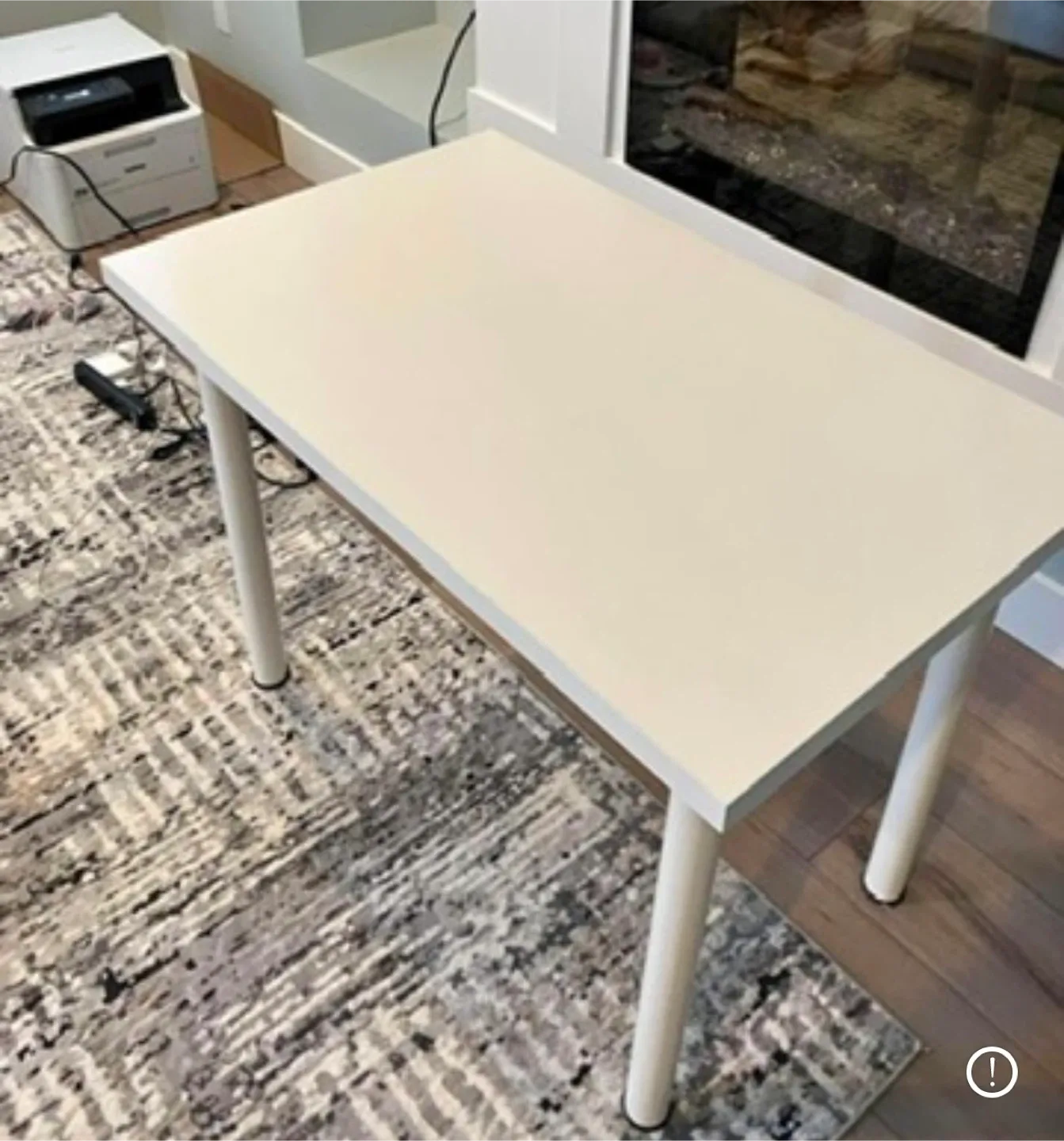 IKEA White Desk & Black Chair Set image indicator(2)