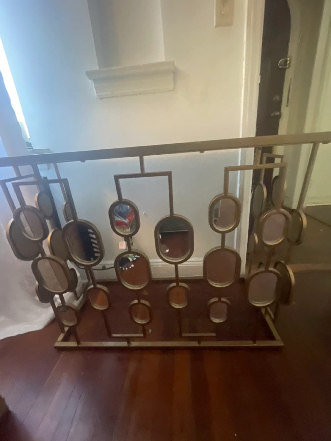 Gold Console Table with Mirror Accents - photo 2