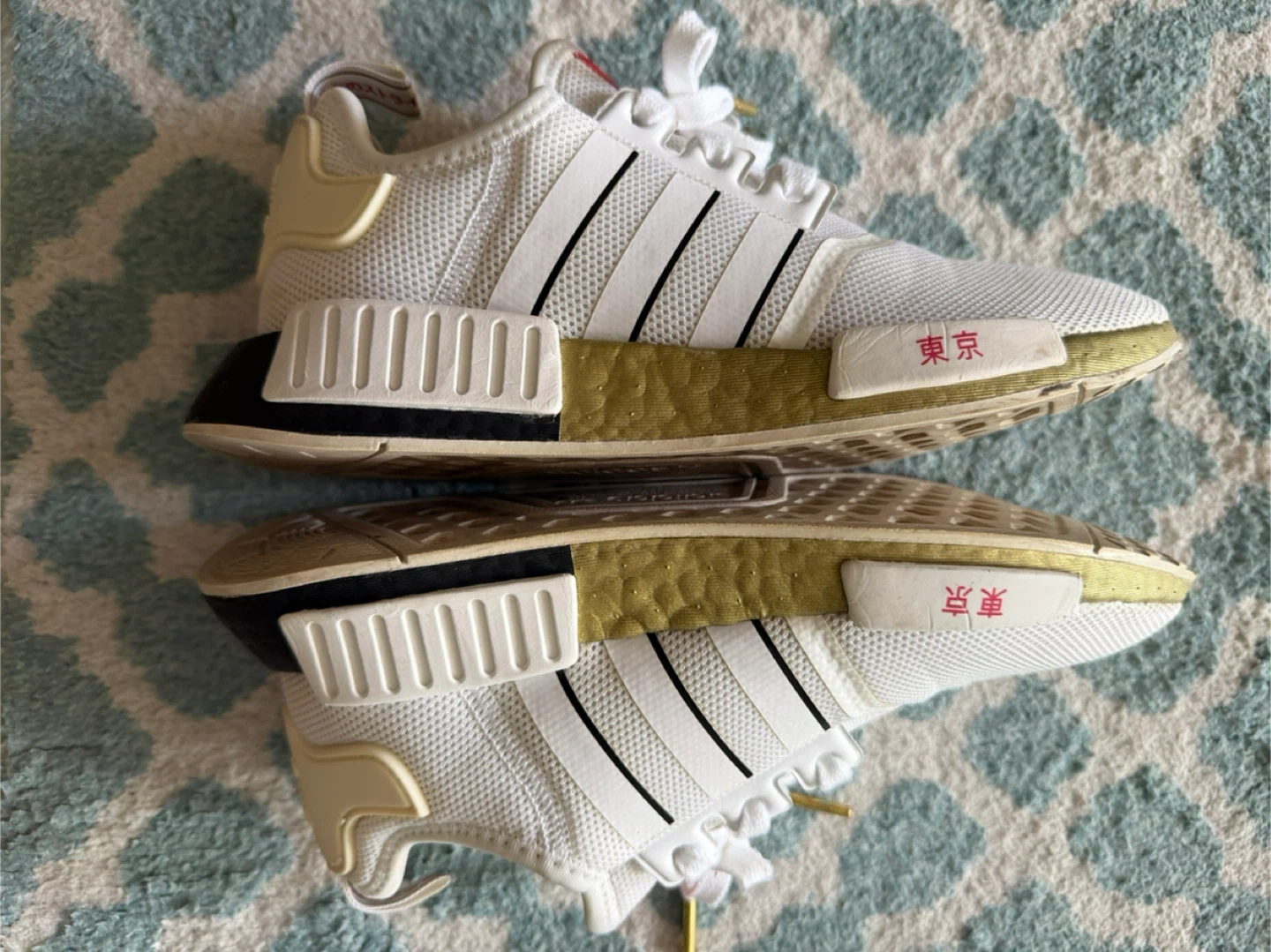 Adidas NMD R1 Tokyo White/Gold, US 7 - photo 3