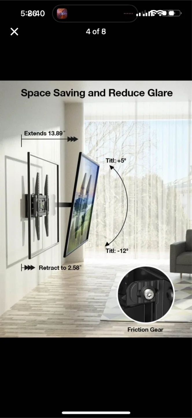 TV Wall Mount 32"-70" Wide Compatibility image indicator(4)
