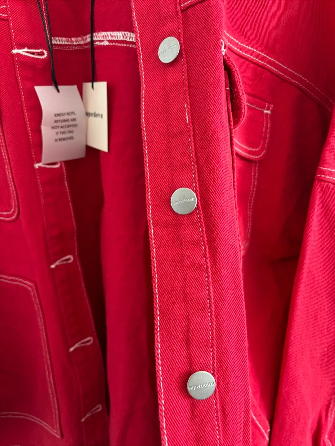Superdown | Red Denim Jacket - S image indicator(4)