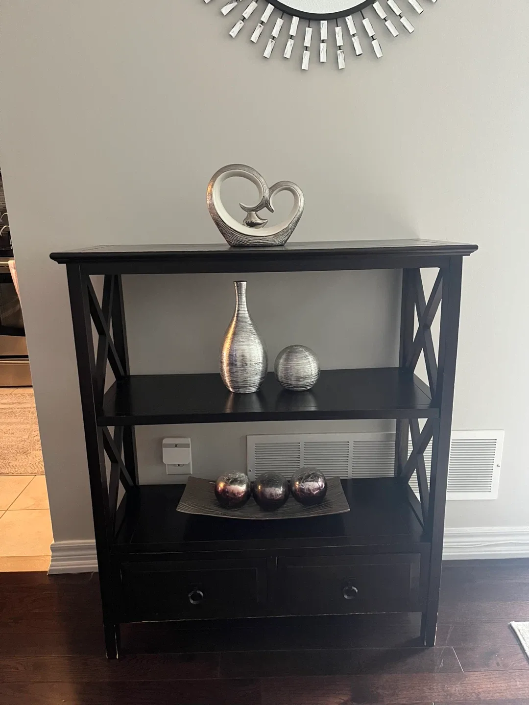 Dark Brown Wooden Shelf (decorations not included) image indicator(2)