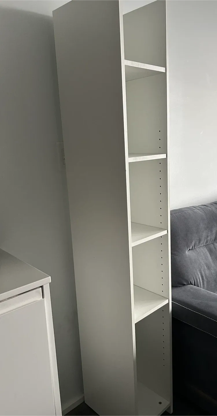 Tall White Bookshelf for Sale image indicator(2)