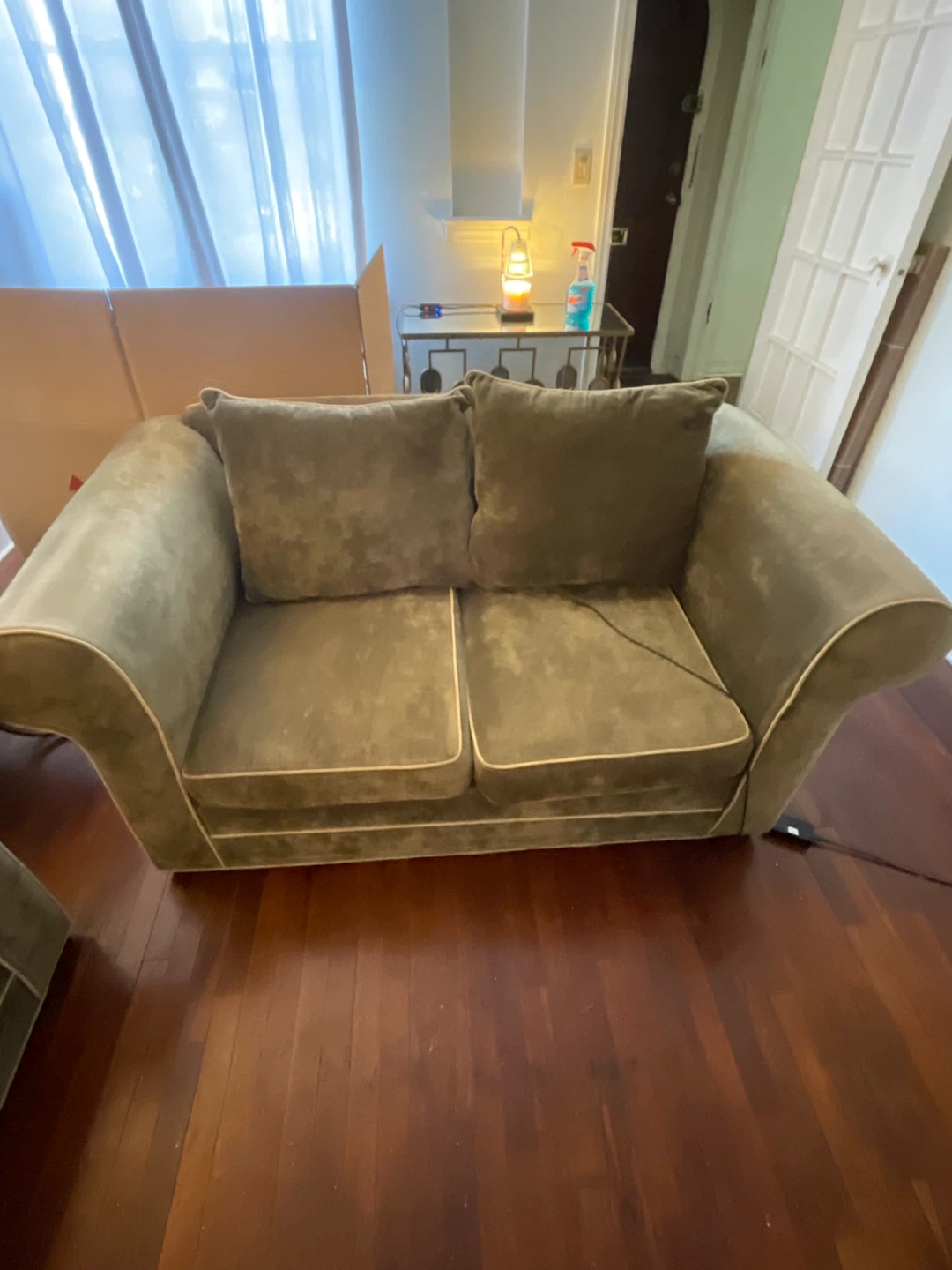 Olive Green Sofa and Loveseat Set - photo 2
