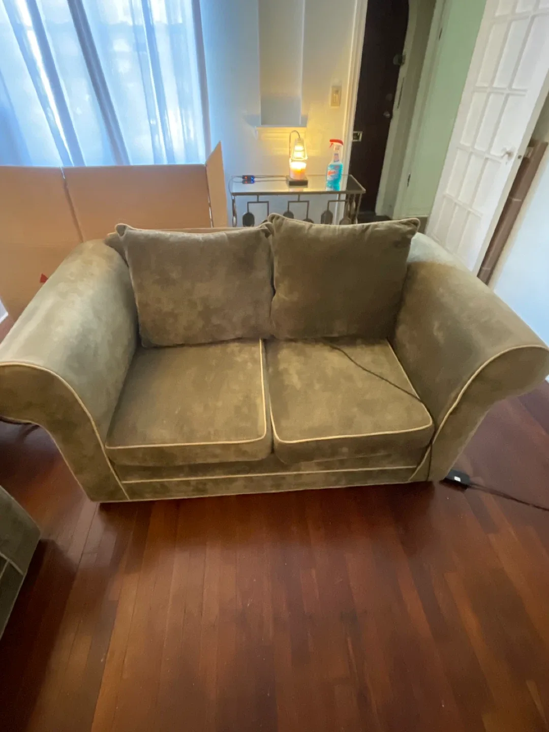 Olive Green Sofa and Loveseat Set image indicator(2)