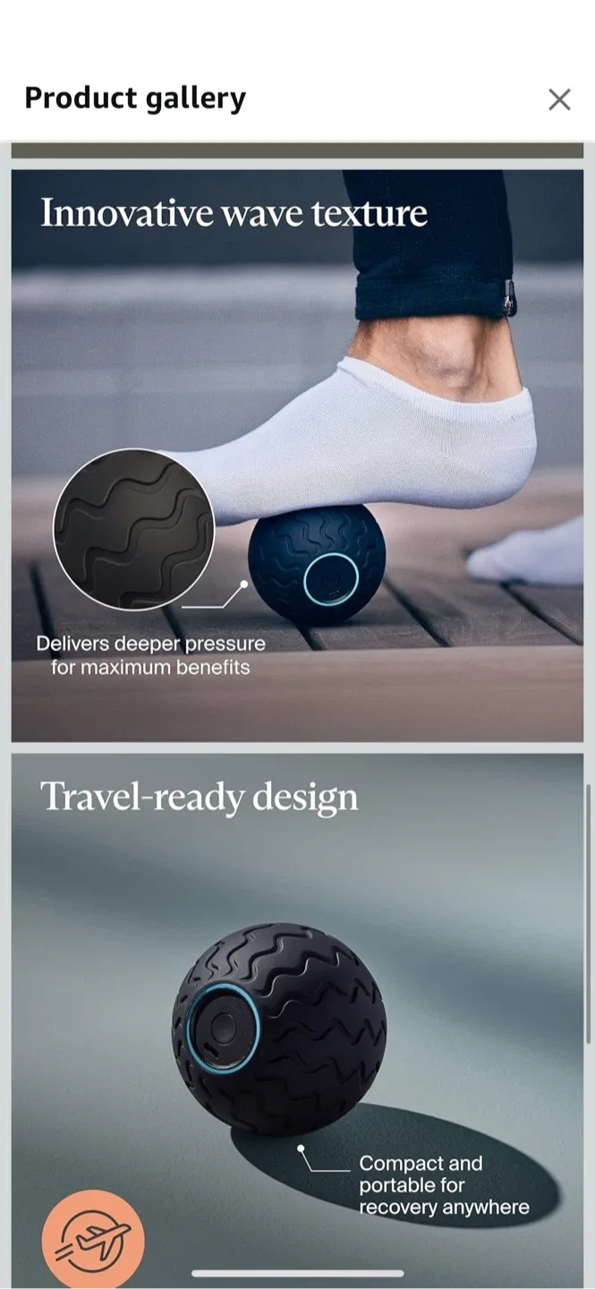 🥕 FACTORY SEALED GIFTABLE- Theragun Wave Solo Massage Ball - NEW image indicator(5)