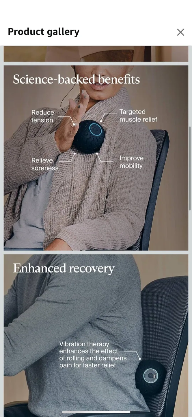 🥕 FACTORY SEALED GIFTABLE- Theragun Wave Solo Massage Ball - NEW image indicator(7)