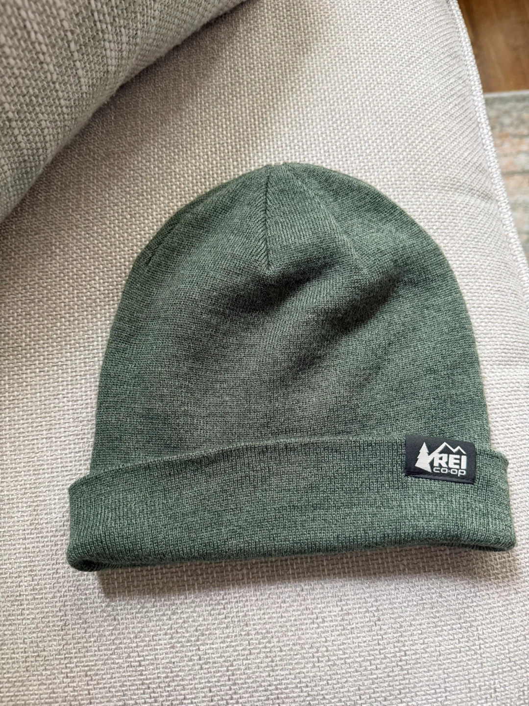 REI Co-op Unisex Lightweight Logo Green Beanie