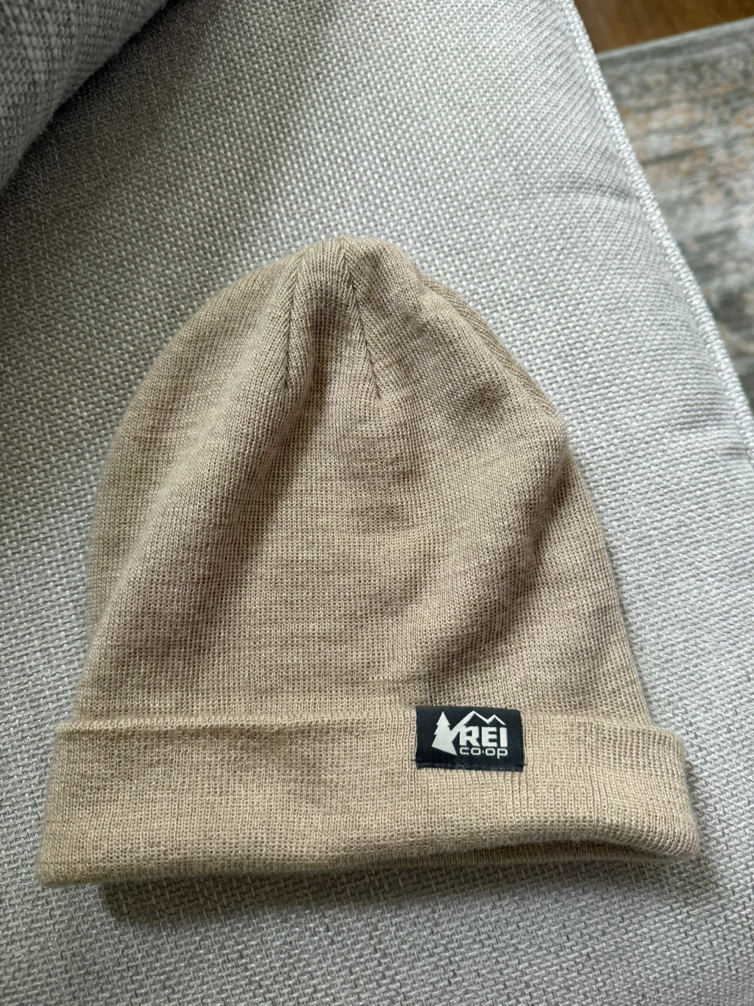 REI Co-op Unisex Lightweight Logo Tan Beanie