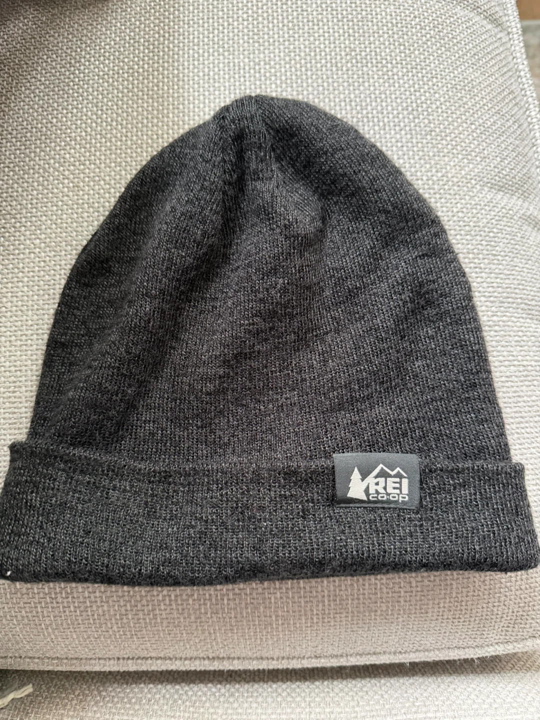 REI Co-op Unisex Lightweight Logo Gray Beanie