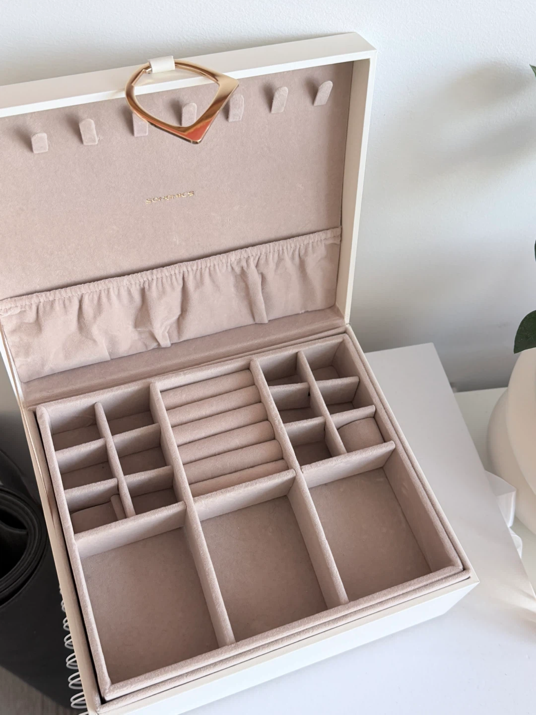 SONGMICS Jewelry Box - White cream