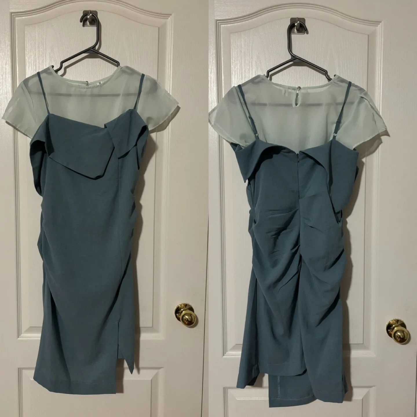 Dress with Sheer Top - Water blue image indicator(5)
