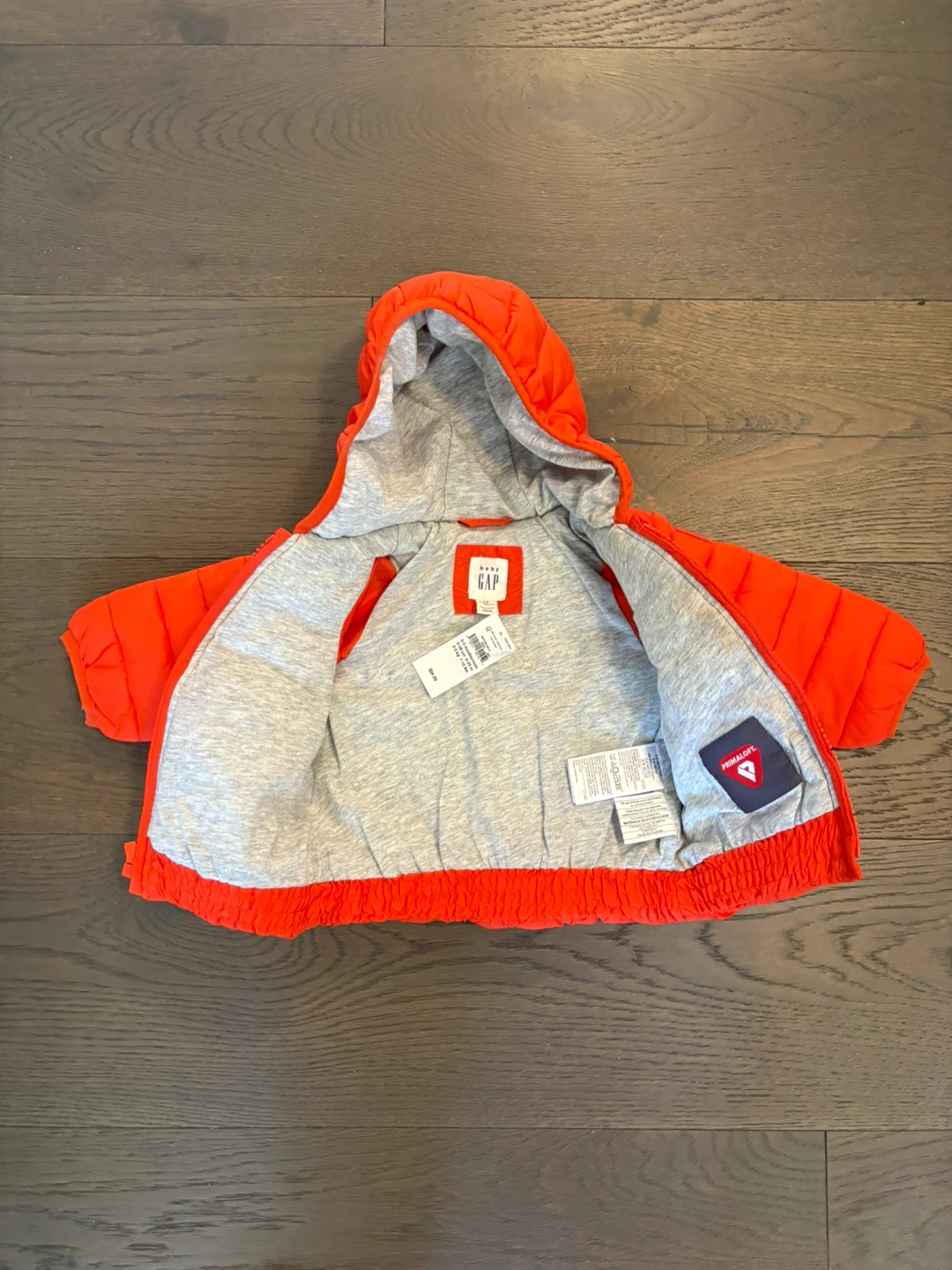 Baby orange baby fall jacket 0-6M NWT retail $75 - photo 5