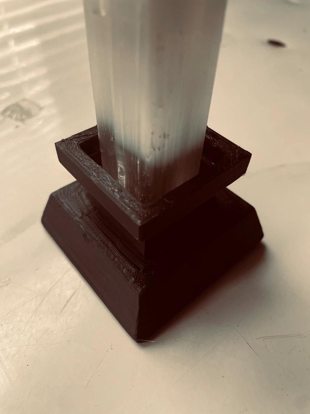 Selenite Crystal Lamp with Black Base - photo 3