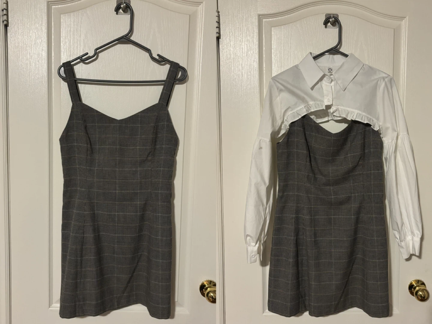 Grey Plaid Mini Dress - photo 4