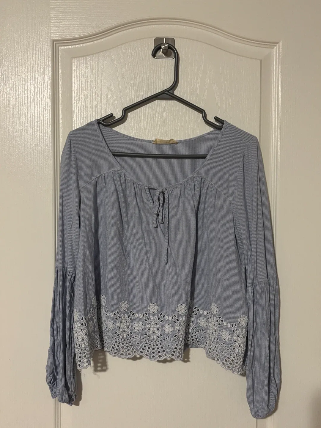 Blue Striped Hollister Blouse