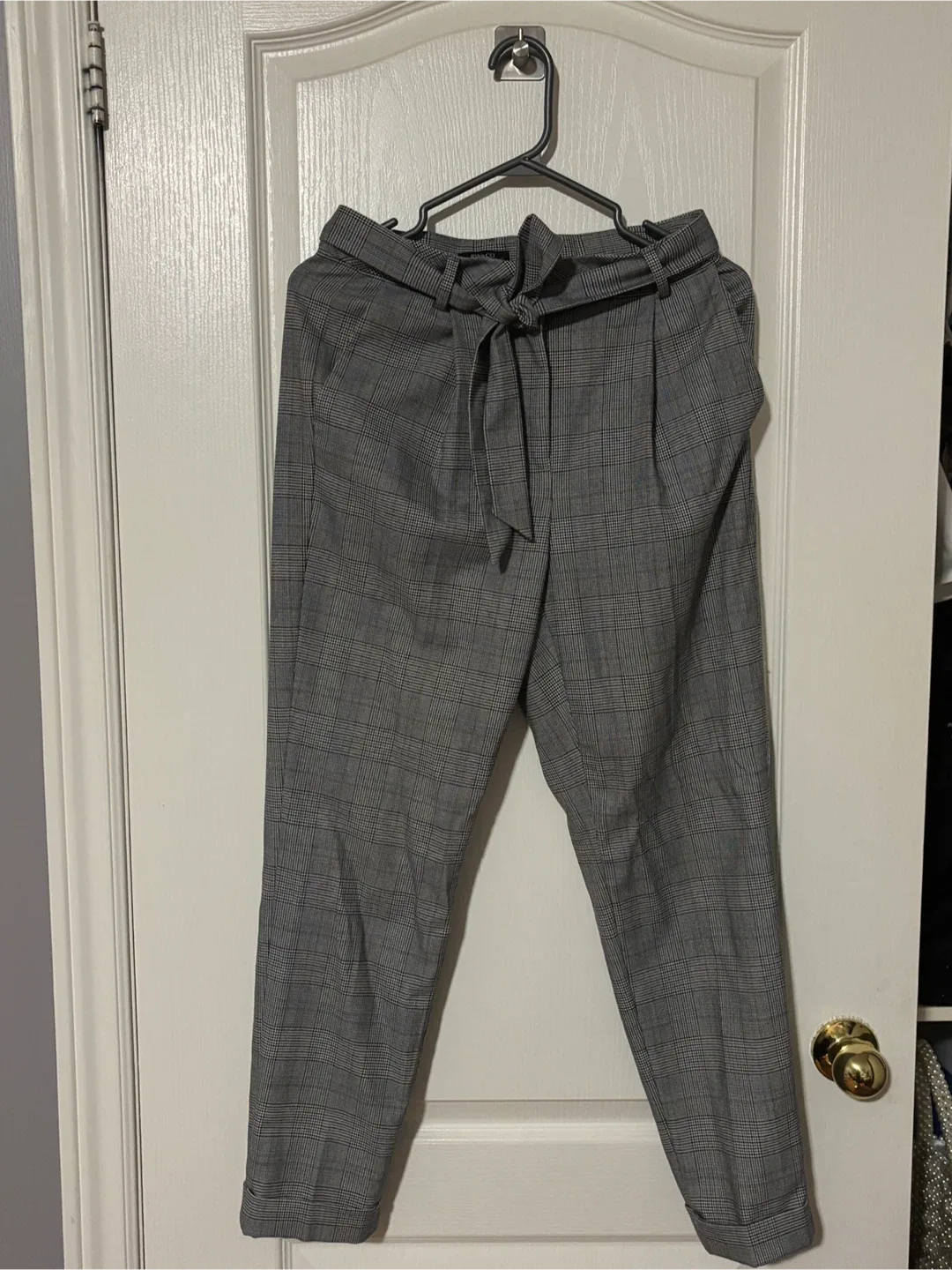 RW&CO Plaid Paperbag Waist Pants