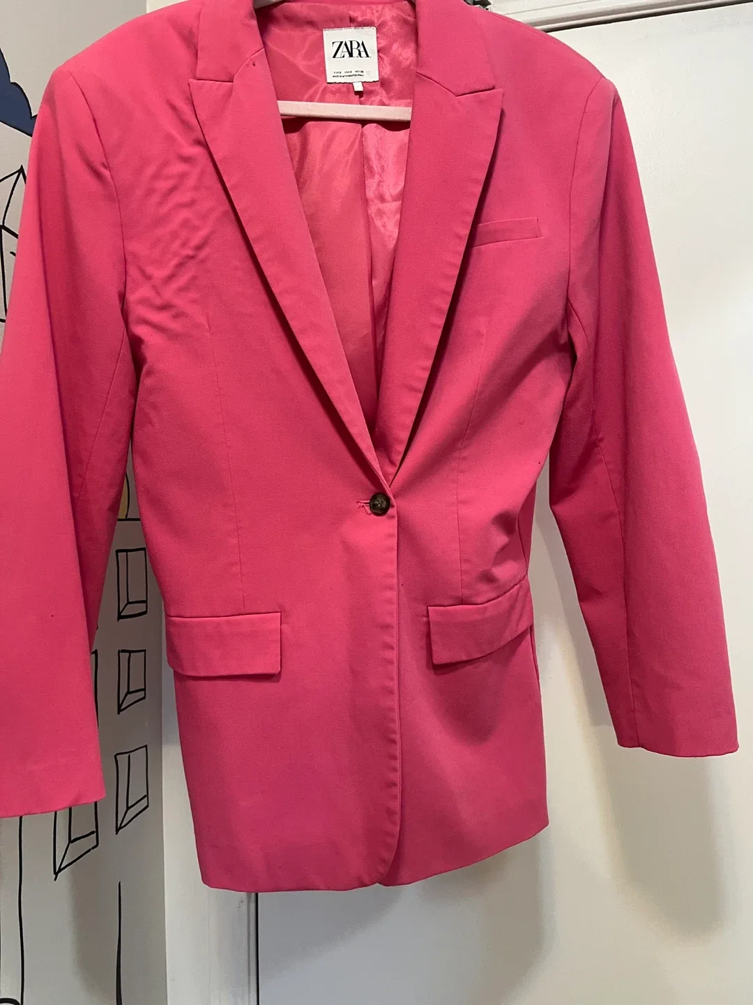 Zara Pink Blazer - Size Small thumbnail