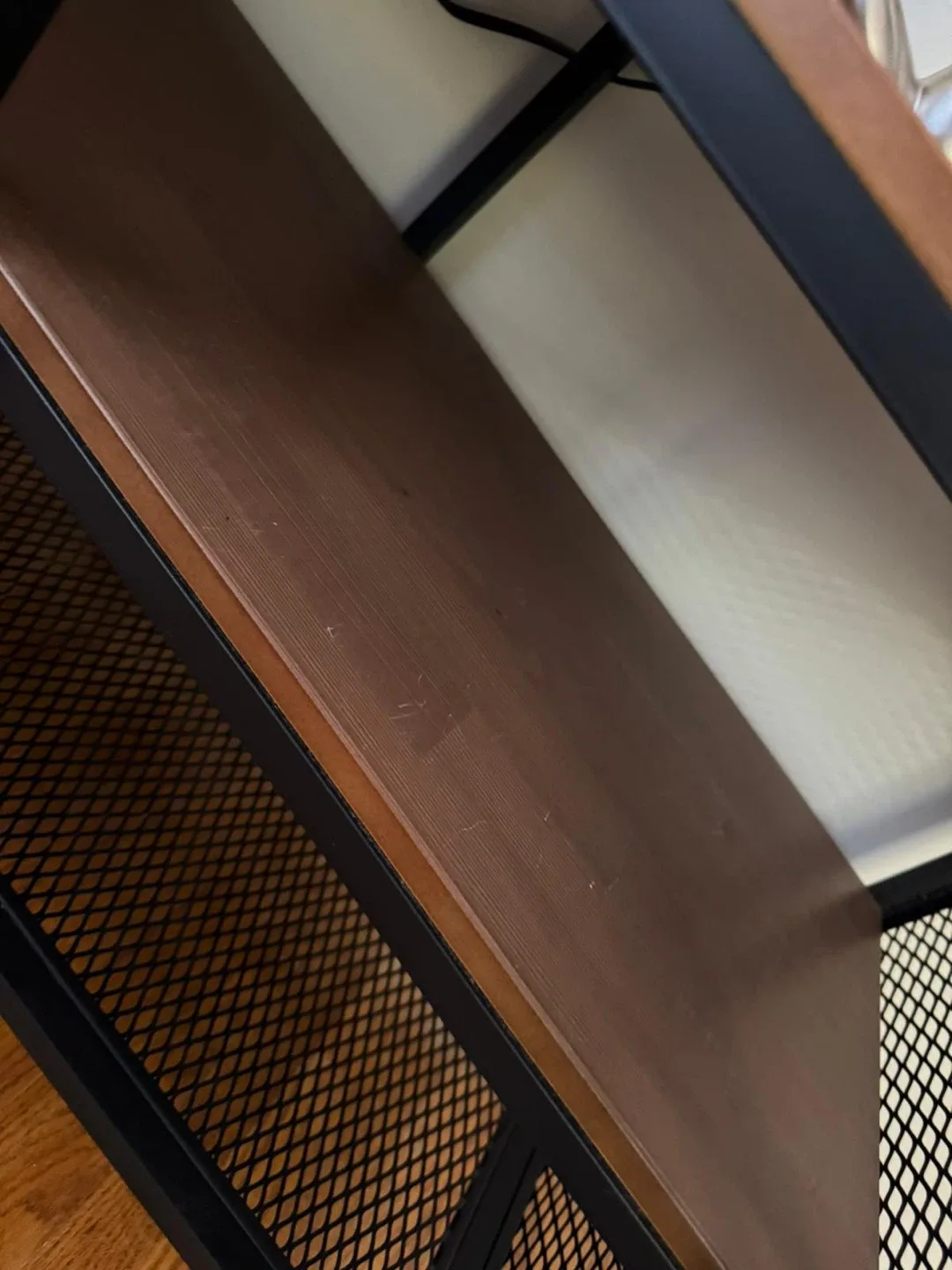 Black Metal & Wood FJÄLLBO TV bench image indicator(3)