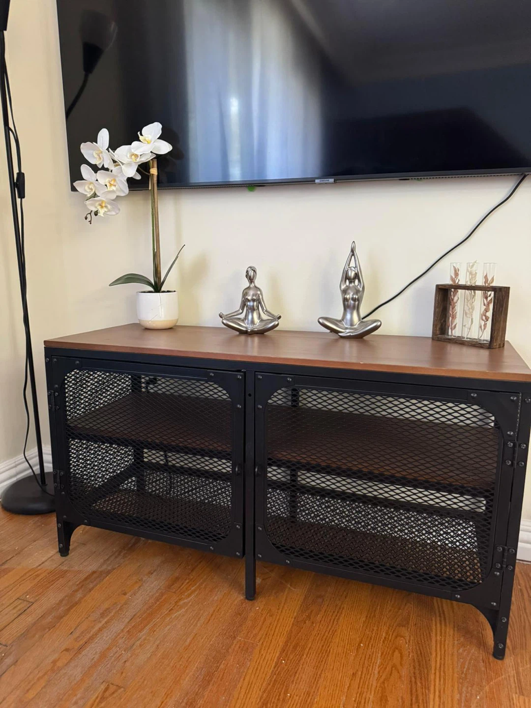 Black Metal & Wood FJÄLLBO TV bench