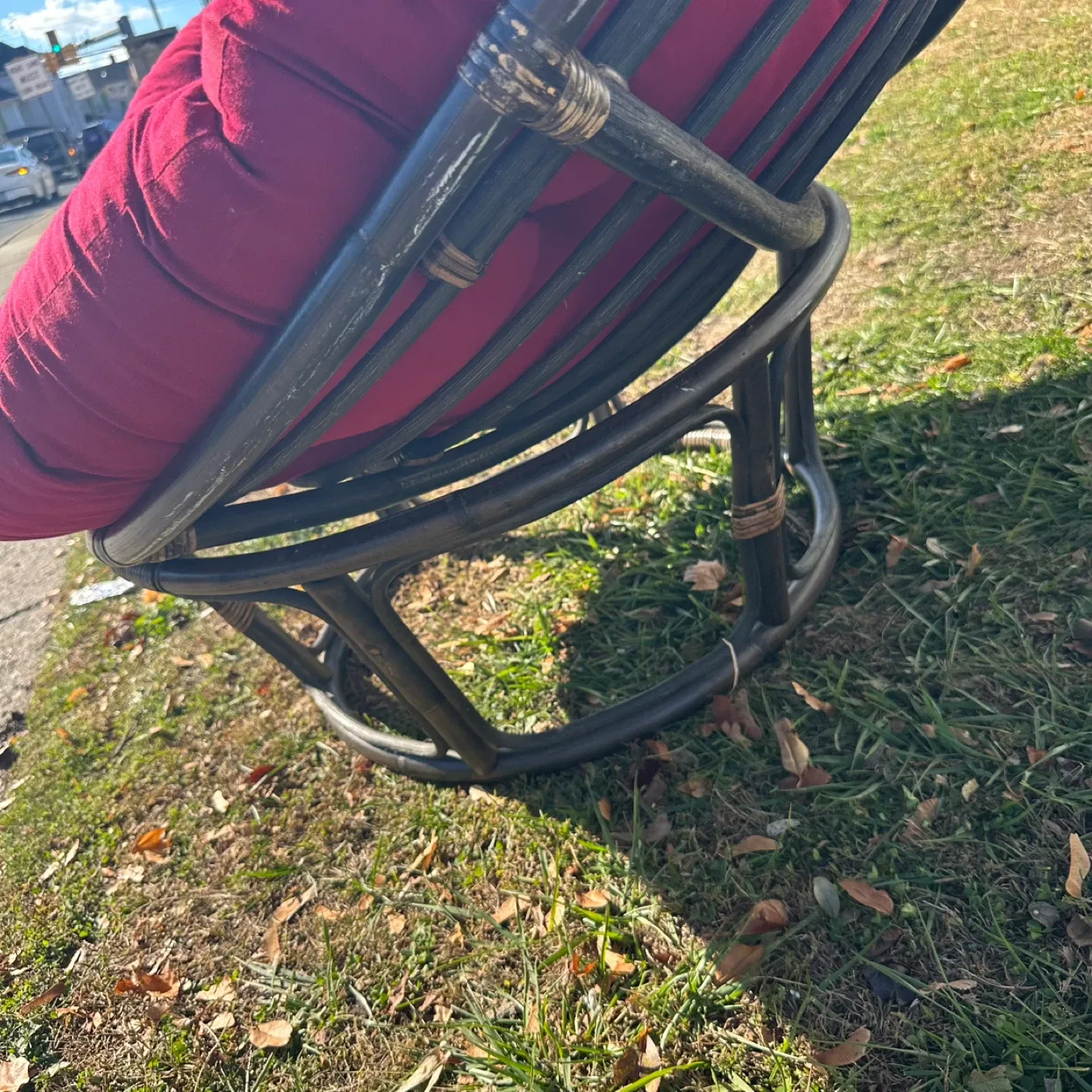 Ratan  Chair with Red Cushion image indicator(4)