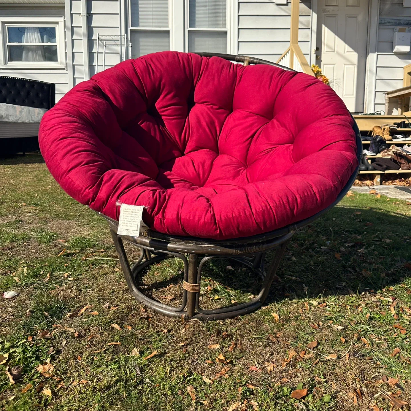 Ratan  Chair with Red Cushion image indicator(2)
