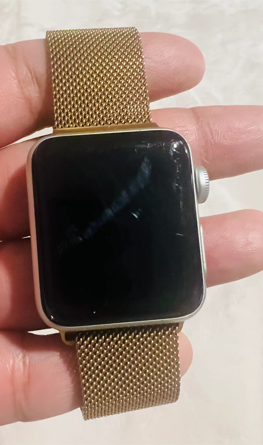 Apple Watch with Gold Milanese Loop