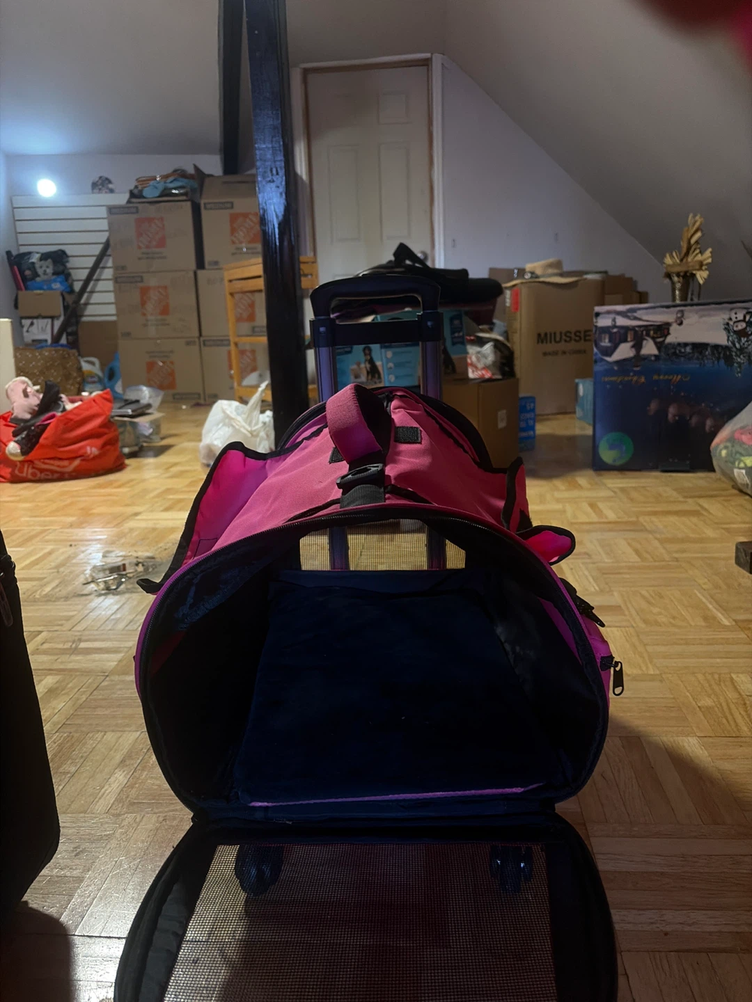 Pink Pet Carrier with Wheels - photo 2