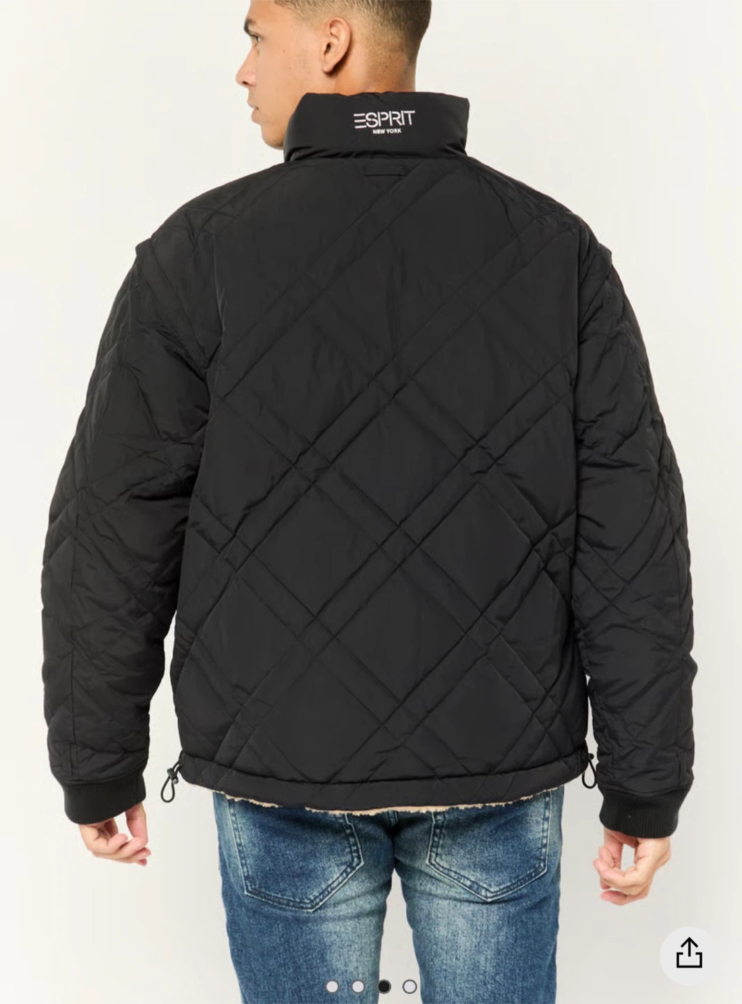 Esprit New York Black Quilted Jacket - Size L - photo 2