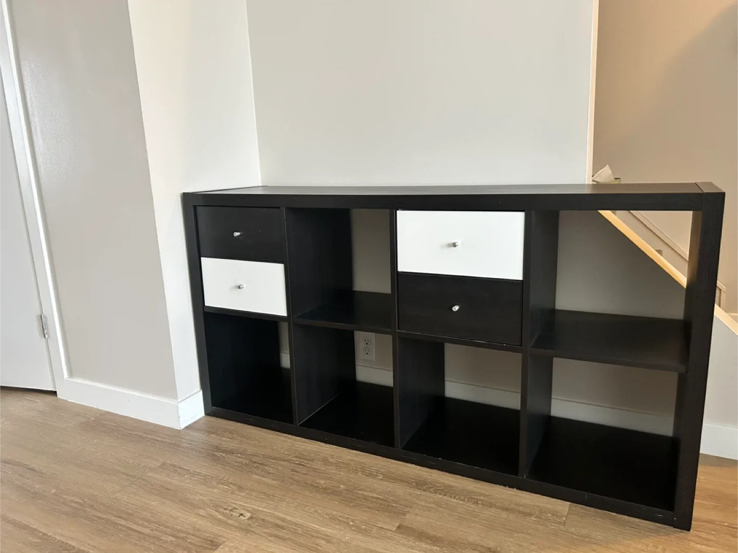 Black Storage Shelf with Drawers image indicator(3)