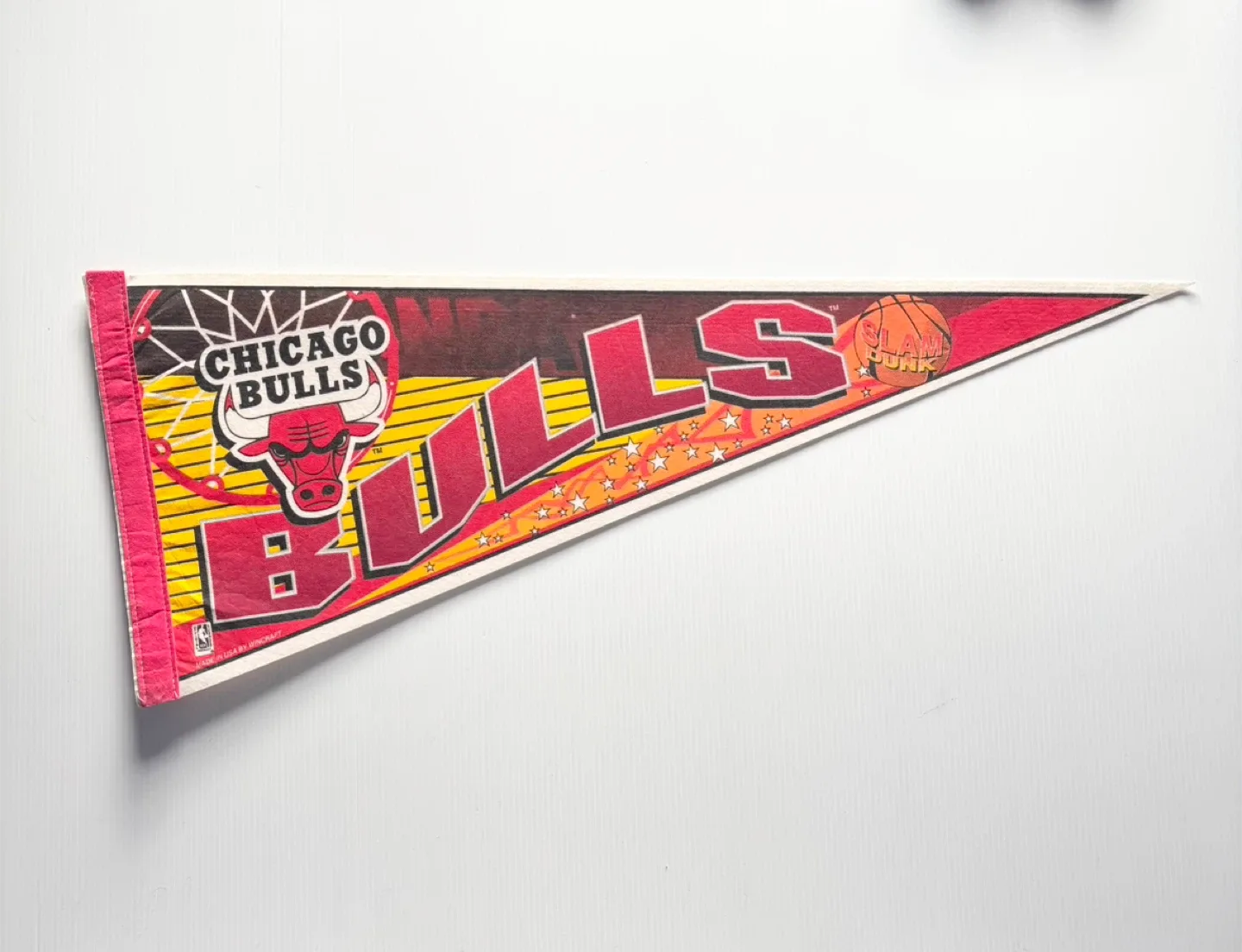 Vintage Chicago bulls NBA basketball pennant thumbnail