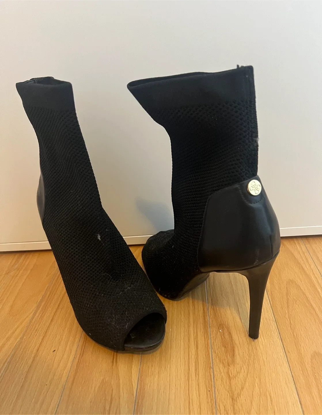 Guess Black Peep Toe Booties - Size 8.5 thumbnail