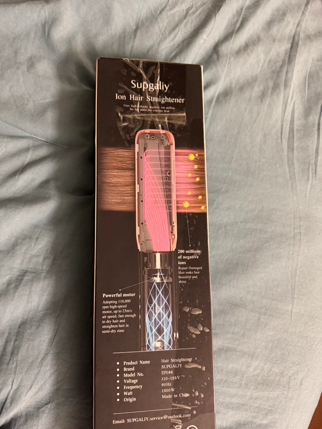 Supgaliy Ion Hair Straightener - Matte Black - photo 4