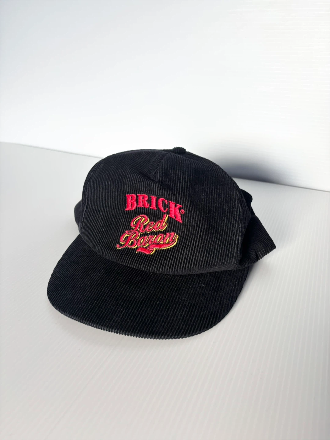 Vintage brick red baron snapback hat
